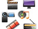 Multimedia Vector Icon Set
