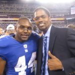 New York Giant Ahmad Bradshaw and Landau Eugene Murphy Jr.