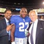 New York Giant Brandon Jacobs and Landau Eugene Murphy Jr.