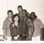 Burke Allen backstage with MC Hammer - 1992