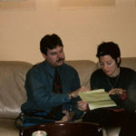 Sarah McLachlan being interviewed by Burke Allen
